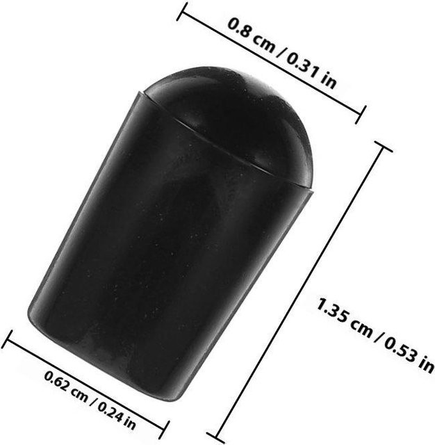 50 Stück Gummi-Endkappen in Schwarz als Spitzenschutz für Drahtbügel und Metallrohre aus PVC-Gummi - Bild 1