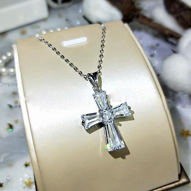 Wucifang Jewelry Charm Anhänger, 925 Silber, Zirkonia, Weiß, Damen - Bild 1