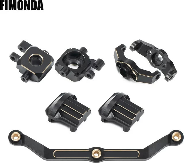 Fimonda TRX4M Messing Gewichte Achse Diff Abdeckung, Zubehör, Schwarz, 1:18 - Bild 1