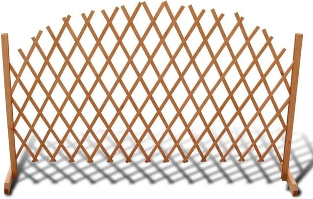 vidaXL Spalierzaun aus Massivholz in Braun für den Garten, Höhe: 180 cm, Breite: 100 cm - Bild 1