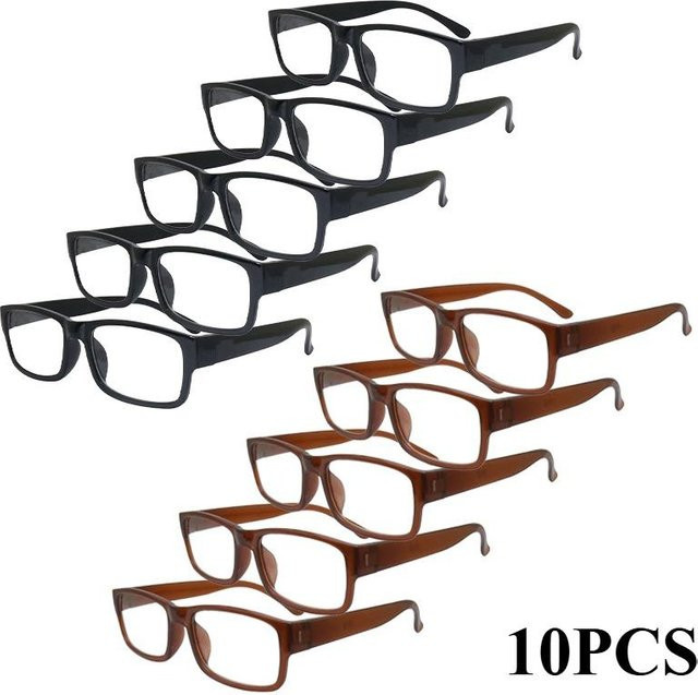 Fable Lesebrille, rechteckig, Unisex, Kunststoff, Vollrand, Schwarz, Braun - Bild 1
