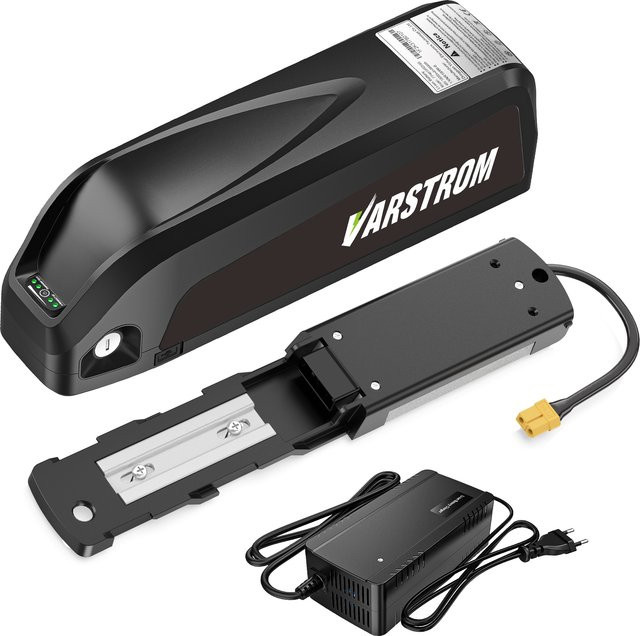 Hailong E-Bike Akku 36V 24Ah 864Wh mit 21700 Zellen, 6-Pin Anschluss, Schwarz - Bild 1