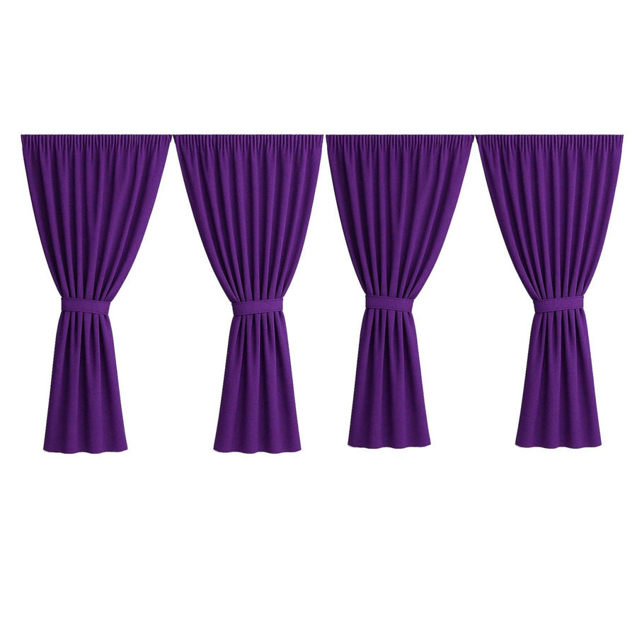 Setgarden Outdoor Vorhang für den Balkon, 4er Set, Violett, B: 155 cm, H: 240 cm - Bild 2
