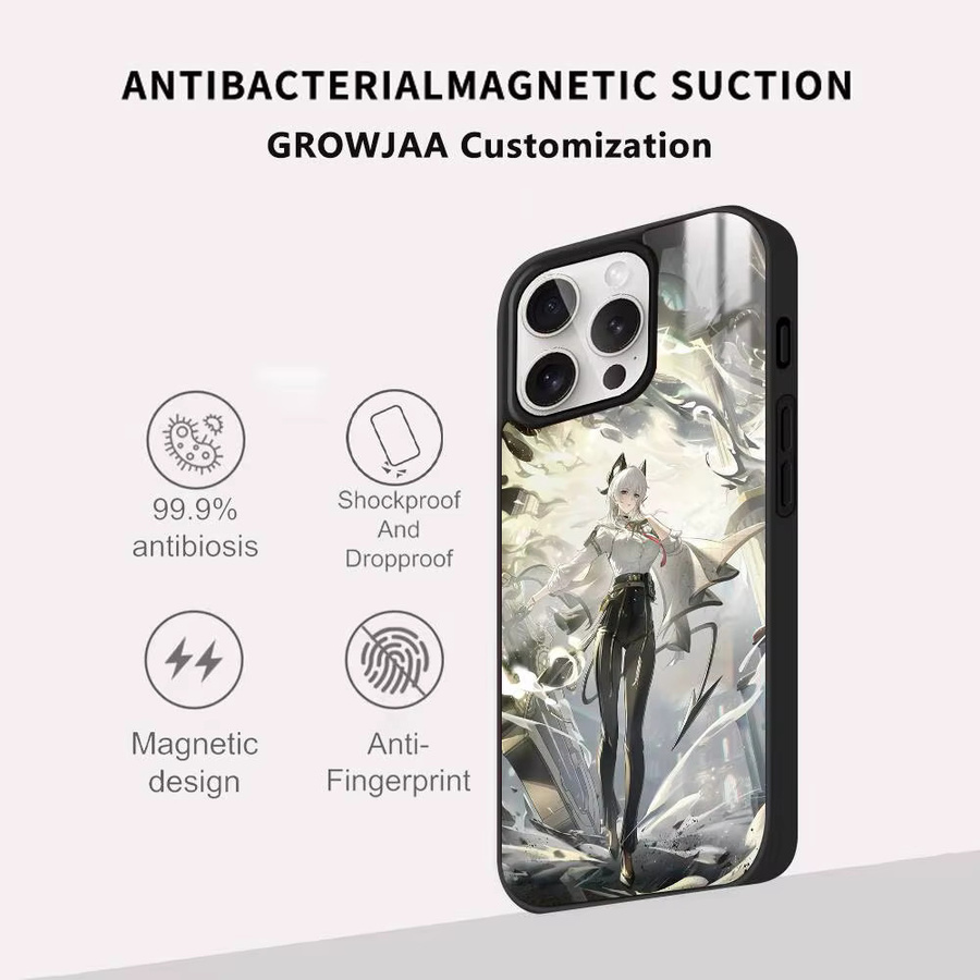 Zani Wuthering Wave Handyhülle mit Spiegel und MagSafe für iPhone 11 bis iPhone 17 Pro Max Plus Mini in Multicolour - Bild 3