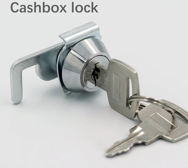 HabWred Mini Cam Lock mit Schnell Clip für Cash Tray Box und POS Schubladen, Schlosszylinder Ersatzteil, Silber - Bild 1