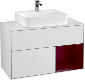 V&B Waschtischunterschrank Finion 100 in Weiß lackiert, B/T/H: 100 x 50,1 x 50,1 cm - Bild 1