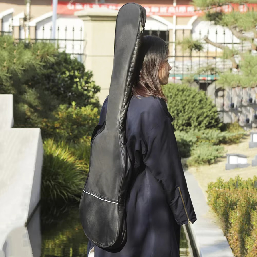 IRIN Wasserdichte Basstasche aus Oxford-Stoff in Schwarz mit doppelten Schultergurten und gepolsterter Softcase-Rucksack-Funktion für Audio-Zubehör - Bild 4