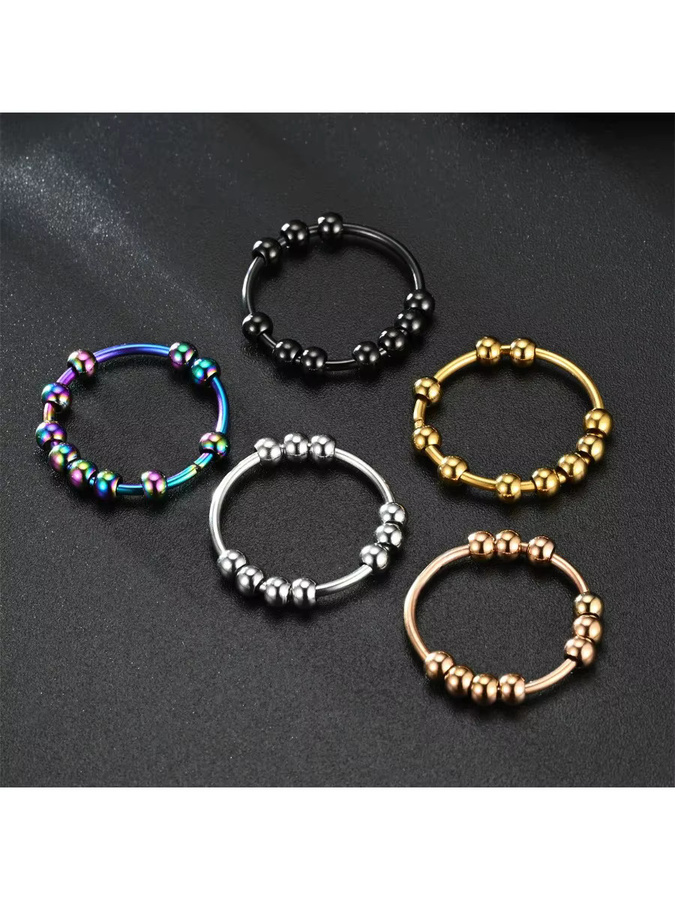 DAIPAN Angst Ringe, Edelstahl, Perle, Unisex, Bunt - Bild 3