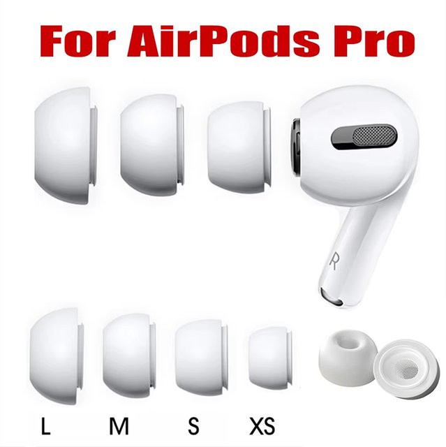 Silikon-Ersatz-Ohrstöpsel für Apple AirPods Pro 1 und 2, rutschfeste In-Ear Kopfhörerspitzen, Farbe: Weiß - Bild 1