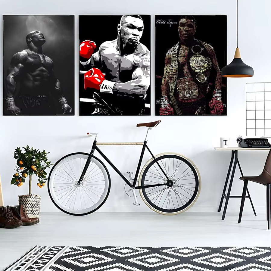 Boxchampion T-Tyson Retro-Poster als grafische Wanddekoration für Restaurant und Bar in Weiß, 20 x 15 cm - Bild 2