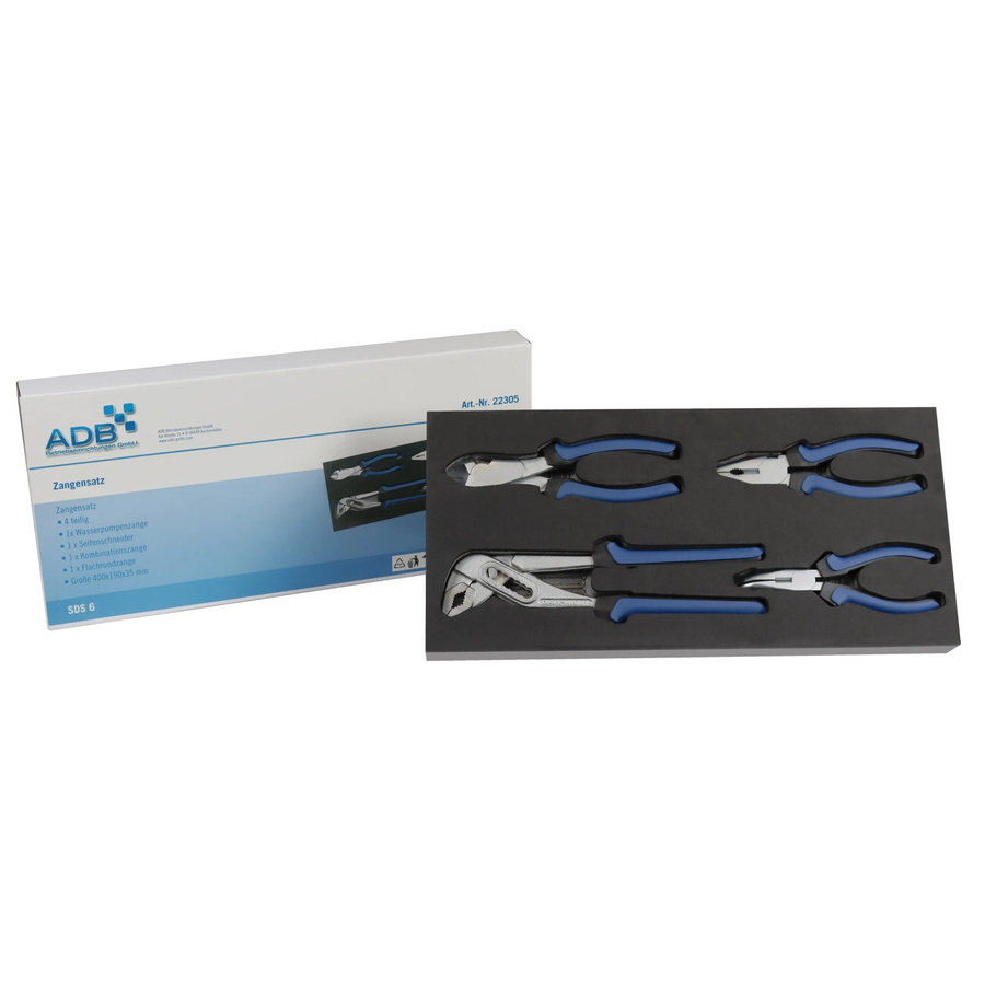 PROREGAL Zangensatz für Werkstattwagen Cheetah Plus, 4-teiliges Set mit Schaumstoff Schubladeneinlage, Blau, H x B x T: 3,5 x 40 x 19 cm - Bild 2
