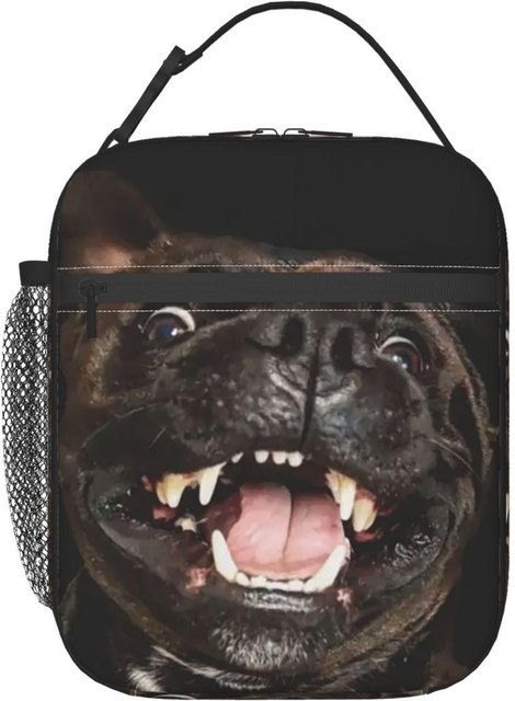 Fancy Style Studio Isolierte Lunchtasche für Kinder mit Staffordshire Bull Terrier Motiv, Schwarz - Bild 1