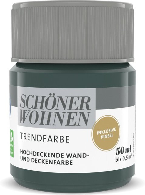 Schöner Wohnen Wandfarbe Jungle matt, Grün, 50 ml - Bild 1