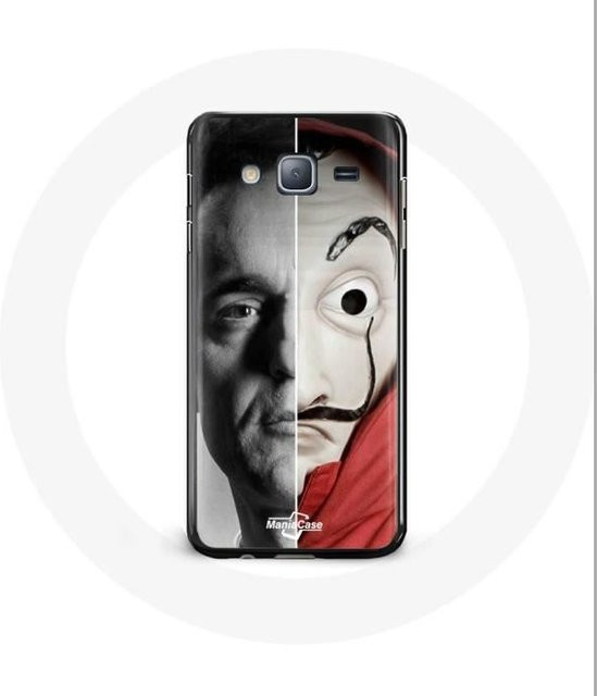 Samsung Galaxy J7 2016 Schutzhülle mit La Casa de Papel Berlin Mask Design in Multicolour - Bild 1