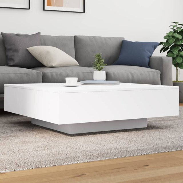 vidaXL Couchtisch mit LED-Beleuchtung in Weiß, B/T/H: 100 x 100 x 31 cm - Bild 2