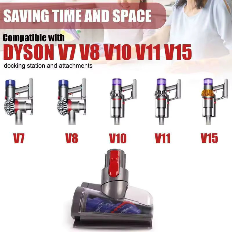 Mini motorisierter Kopf für Dyson Staubsauger V7 V8 V10 V11 V15 zur Tierhaarreinigung auf Teppichen, Treppen und Couchkissen - Bild 4