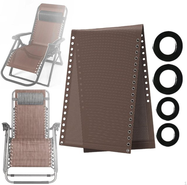 SunshineTek Ersatzstoff-Kordel-Set für Liegen und Loungemöbel aus wasserabweisendem Polyester in Braun - Bild 1