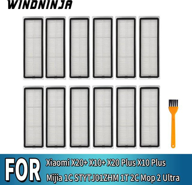 WINDNINJA HEPA-Filter in Weiß für Xiaomi X20+ X10+ X20 Plus X10 Plus Mijia 1C STYTJ01ZHM 1T 2C Mop 2 Ultra Roboterstaubsauger Ersatzteile - Bild 1