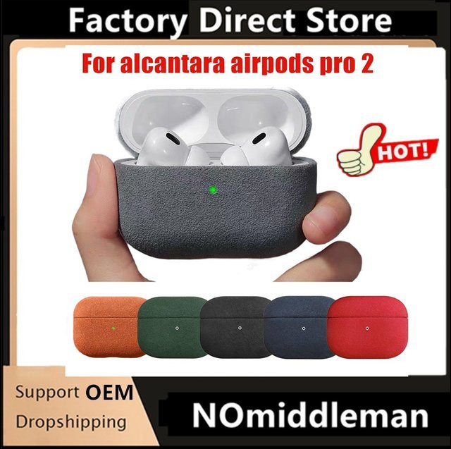 Luxuriöse Wildleder-Alcantara Schutzhülle für Apple AirPods Pro 3 in Vollabdeckung - Bild 1