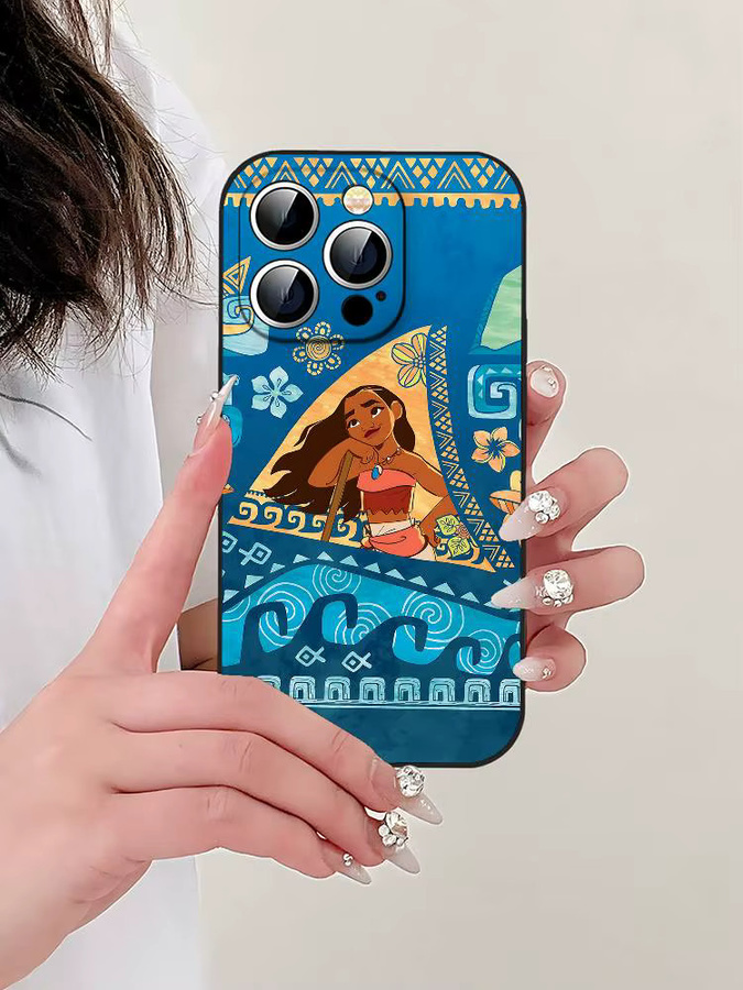 Mesuca Handyhülle im Cartoon Anime Moana Design für iPhone 11 bis iPhone 17 Pro Max Plus, weiche TPU Hülle, Multicolour - Bild 6