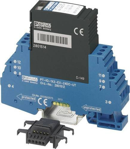 Phoenix Contact 2801512 PT-IQ-1X2-EX-24DC-UT Überspannungsschutz für Verteilerschrank, 10 kA, Blau - Bild 1