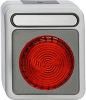 Merten AQUASTAR Lichtsignal E14 Zubehör, Lichtgrau/Rot - Bild 1