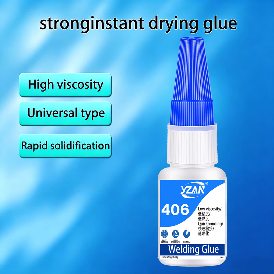 YZAN 406 Superkleber Hydroacrylat-Kleber für Leder, Gummi, Holz, Metall und Kunststoff, schnell trocknend und sofort stark haftend - Bild 6