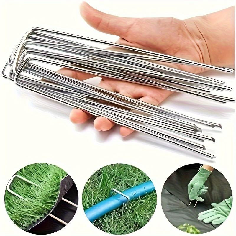 YC Direct 101-teiliges Gartenpfahl-Set mit 50 rostbeständigen U-Profil-Ankern aus verzinktem Metall, 50 Kunststoffscheiben und 1 Picking-Werkzeug in Silber - Bild 10
