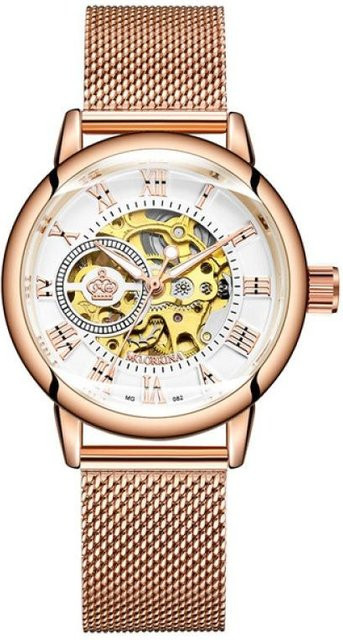 chenxin2 Armbanduhr, Automatik, Skelett, Edelstahl, Roségold, Damen - Bild 1
