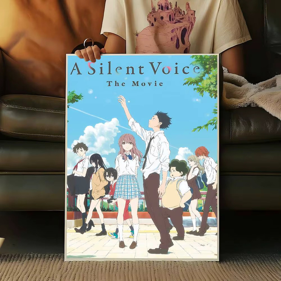 Beast Kingdom A Silent Voice Anime Film Klebeposter Vintage Wanddeko Mehrfarbig B: 15,0 cm, H: 15,0 cm - Bild 4