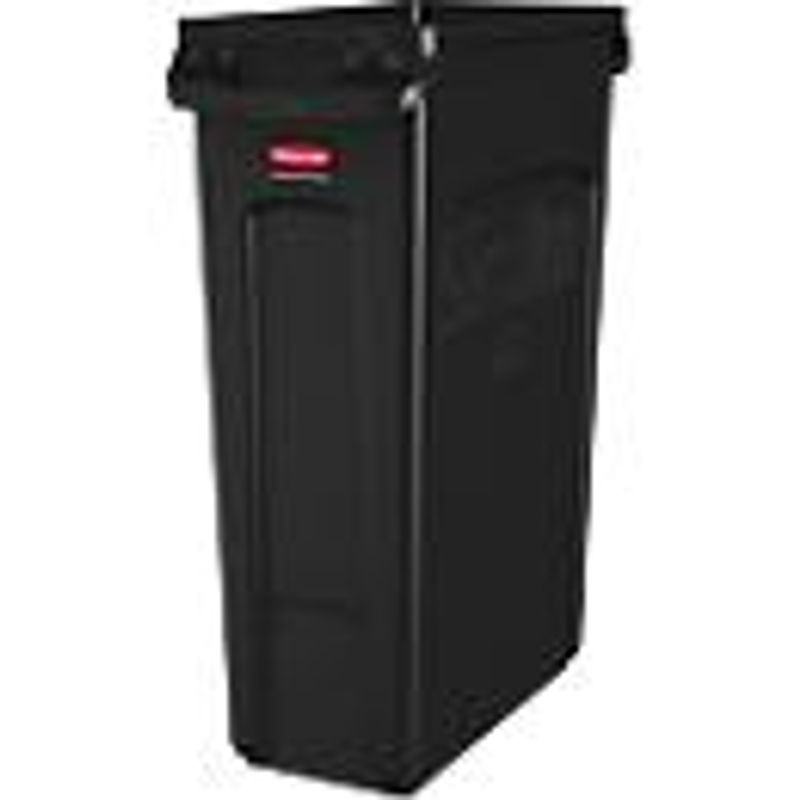 Rubbermaid Slim Jim Abfallbehälter, 87 Liter, schwarz - Bild 2
