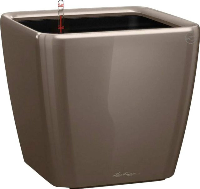 Lechuza Pflanzgefäß Quadro Premium LS in Taupe Hochglanz, B/T/H: 50 x 50 x 47 cm - Bild 1