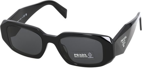 Prada 0PR-17WS-1AB5S0 Sonnenbrille, Unregelmäßige Form, Vollrand, Schwarz, Unisex - Bild 1