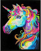 Diamond Painting Einhorn Set in bunten Neonfarben zum Basteln - Bild 1
