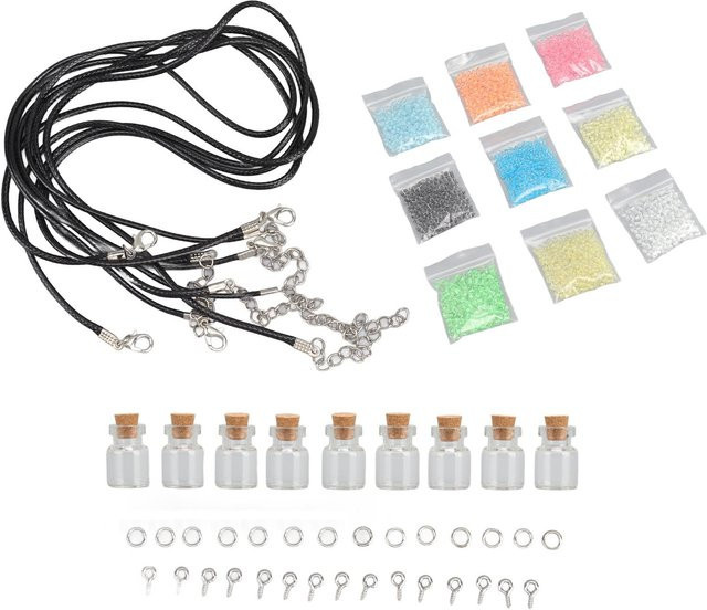 GoolRC Mini Glasflaschen mit Korken in Transparent und White für DIY Handwerk und Dekoration - Bild 1