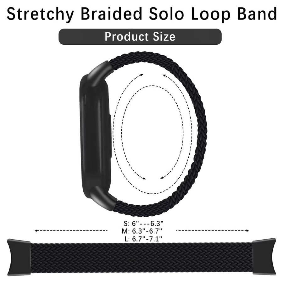 Xiaomi Uhrenarmband, Textil, Schwarz, Unisex, Mi Band 9 8 - Bild 4