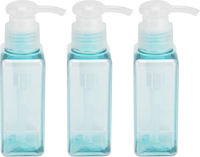 mfySpace Pumpflaschen für Reise, 3 Stück, 100 ml, weiß - Bild 1