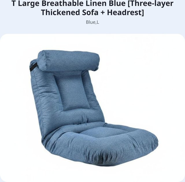 Verstellbarer Bodenliegestuhl von Binchi Outdoor Product in Blau mit faltbarem Design und verstellbarer Rückenlehne - Bild 1