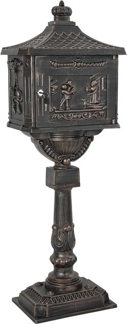 Standbriefkasten von Yiwydaa aus Aluminium in Bronze, H x B x T: 117 x 42,5 x 29,5 cm - Bild 1