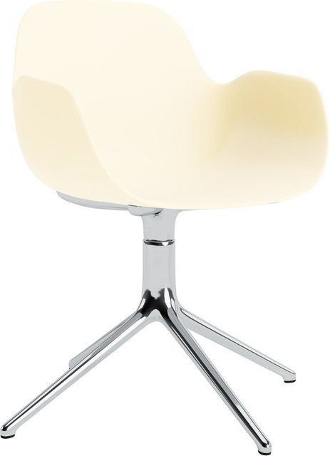 Normann Copenhagen Form Drehsessel in Beige mit Armlehnen und Metallgestell - Bild 1