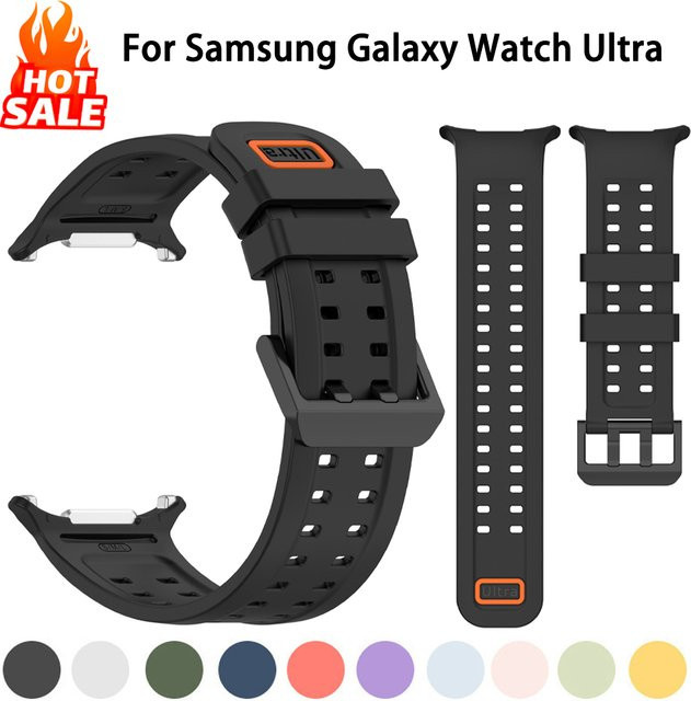 Uhrenarmband Silikon, Samsung Galaxy Watch Ultra (2025) 47mm, Schwarz, Unisex - Bild 1