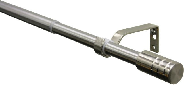 Gardinia Gardinenstangen-Set Zylinder in Edelstahloptik, Durchmesser: 16/19 mm, Länge: 190 cm bis 340 cm - Bild 1