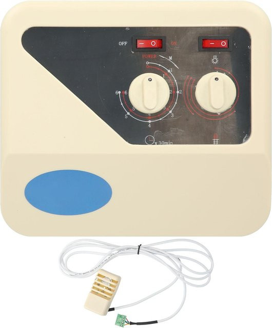 Aimo Externer Saunaofen-Controller mit Temperaturfühlerkabel für 3-9 kW Saunaöfen, 220 V, Grau - Bild 1