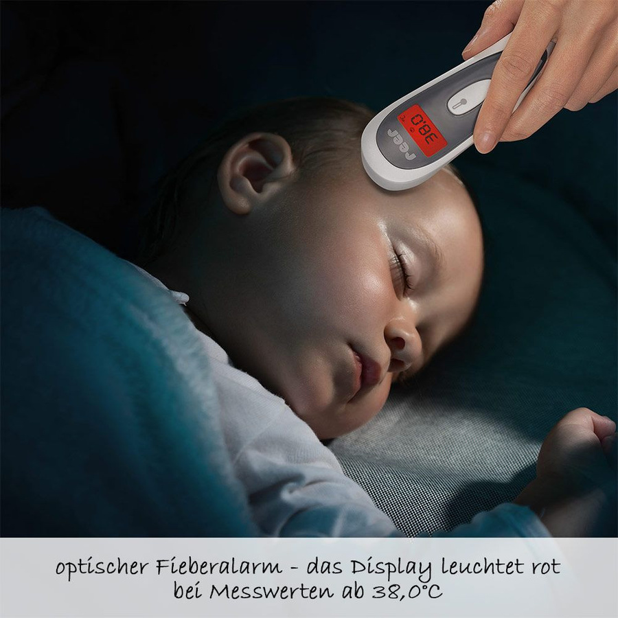 REER 3-in-1 Infrarot-Fieberthermometer Colour SoftTemp für Ohr und Stirn in Grau und Weiß - Bild 5