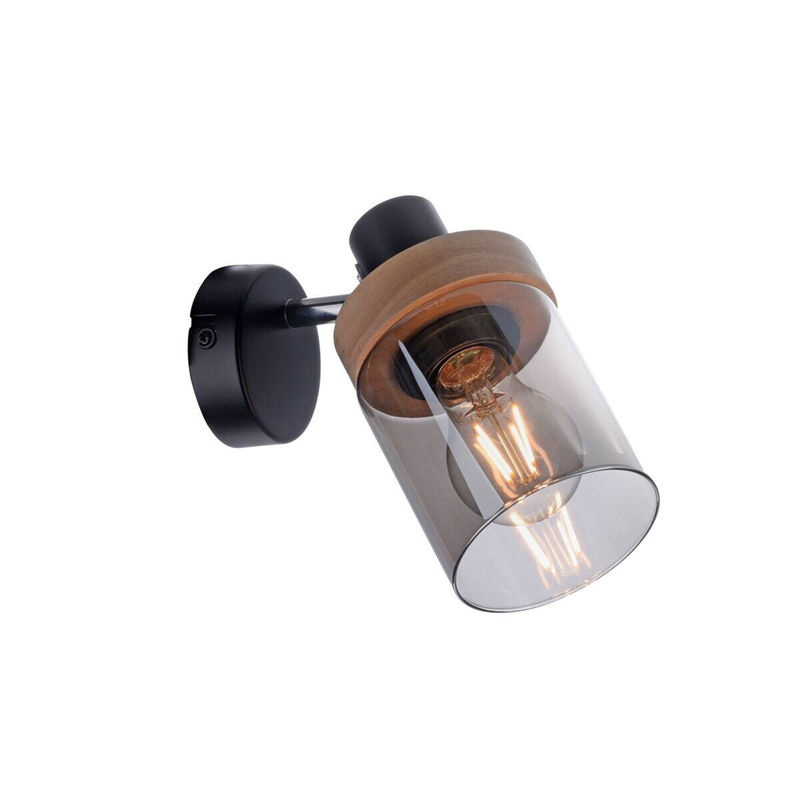 Just Light Pasqual Wand- und Deckenleuchte Schwarz aus Metall und Glas mit E27 Fassung B/H/T: 19 x 18 x 21 cm - Bild 2