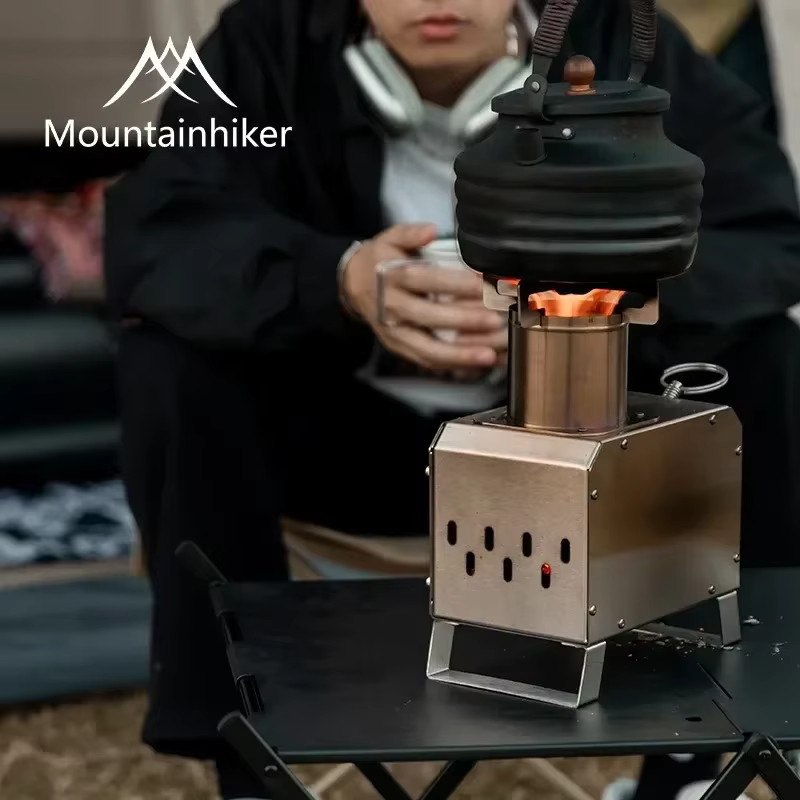 MOUNTAINHIKER Upgrade Holzofen aus Edelstahl in Silber für Outdoor, Picknick und Camping, B/T/H: 26,0 x 20,0 x 20,0 cm - Bild 4