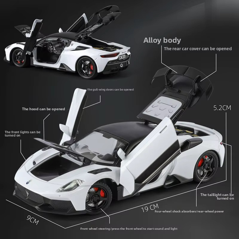 WELLY GT2 Supercar-Modell, Spielzeugfahrzeug, 1:24, Metall, mit Licht und Sound, Rückziehfunktion - Bild 2