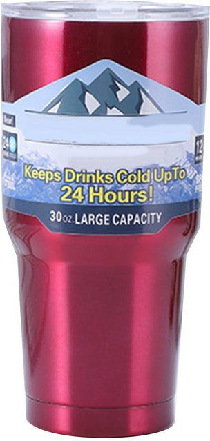 Fishine Isolierter Edelstahl Trinkbecher mit Deckel 30oz in Rot - Bild 1