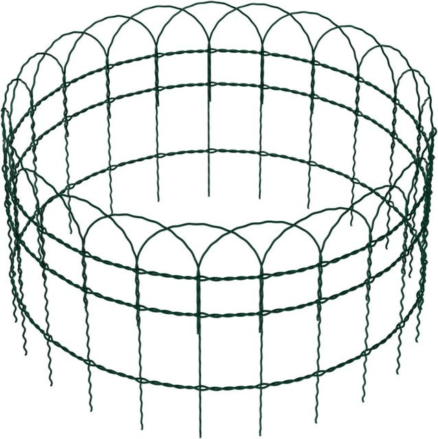 Wiltec Maschendrahtzaun aus Stahl in Grün, PVC-beschichtet, Höhe: 0,4 m, Länge: 25 m - Bild 1