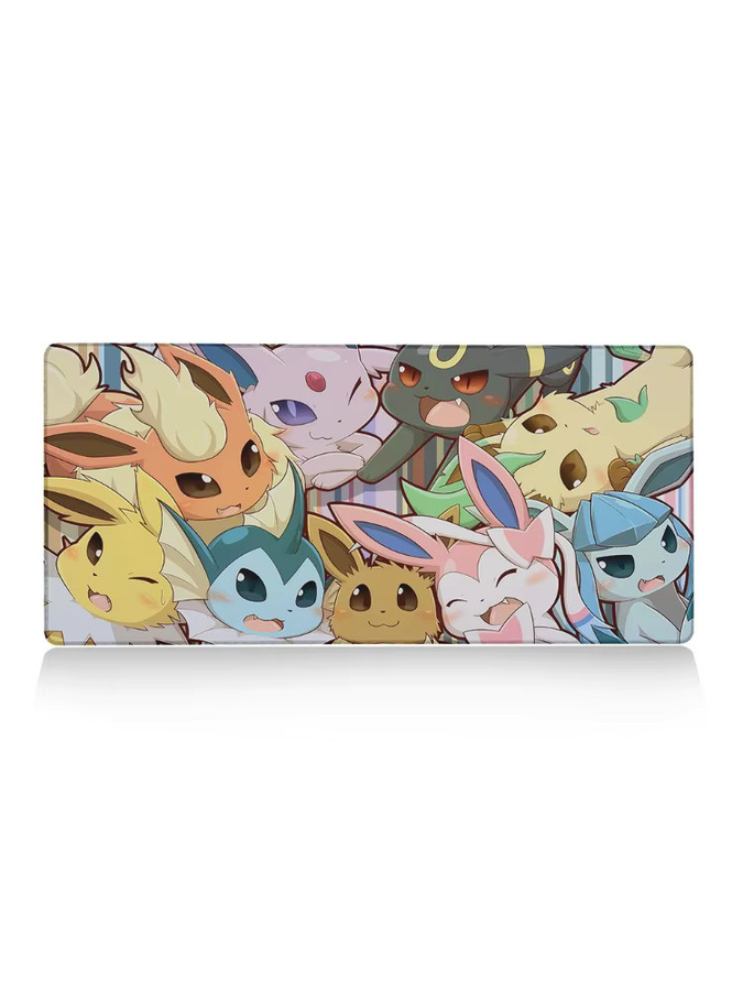 Potdemiel XXL Mauspad Pokemon Eevee Anime Design mit Gummibasis für Gaming und PC-Zubehör, Multicolor - Bild 4